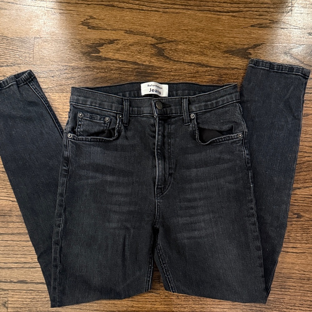 Reformation Black High Rise Jeans
